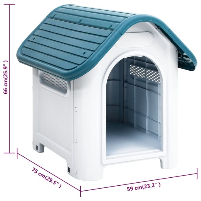 Vidaxl Boeddha Voor Hond, Blauw, 59X75X66 Cm, Polypropyleen