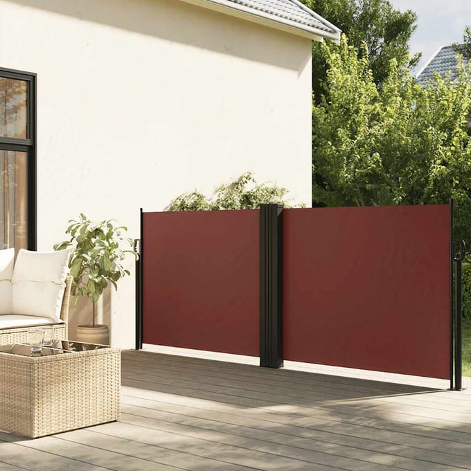 vidaXL - Windscherm - uittrekbaar - 120x600 - cm - bruin