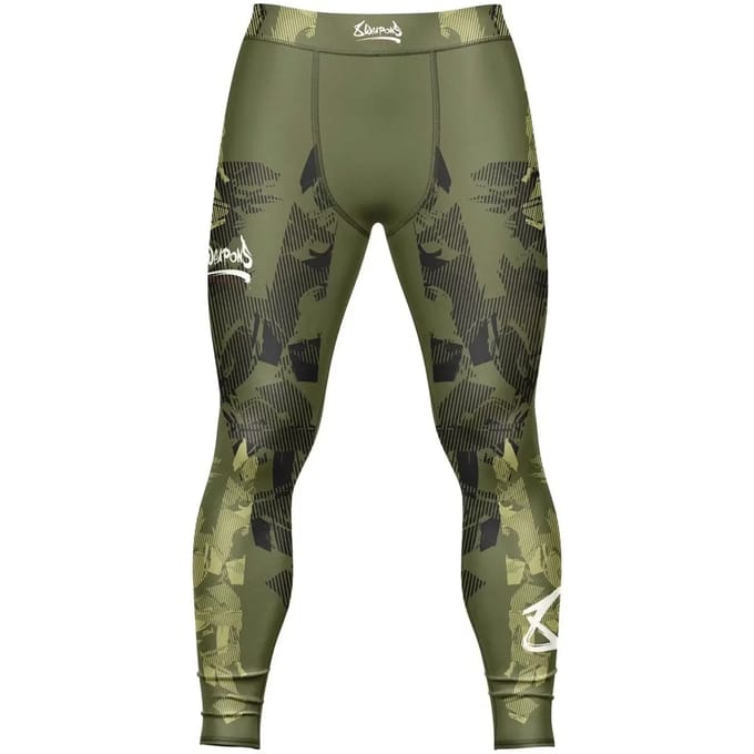8 WEAPONS Sportlegging Hit 2.0 Olijfgroen Zwart - XL