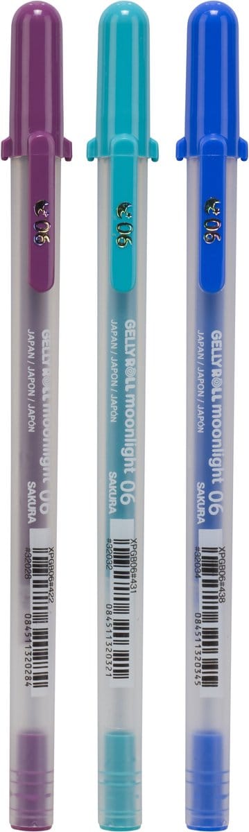 Gelschrijver Sakura Gelly Roll Moonlight 06 galaxy set à 3 kleuren | 6 stuks