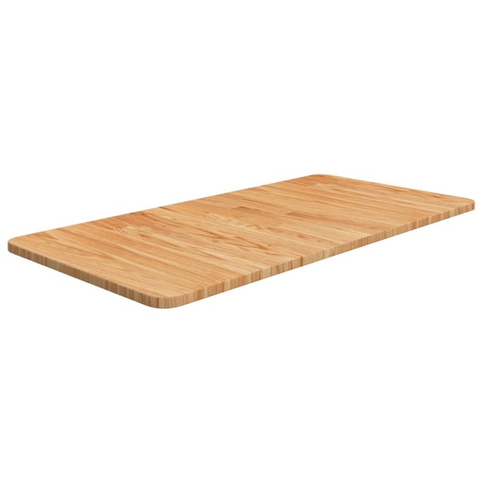 vidaXL - Wastafelblad - 80x40x1,5cm - behandeld - massief - hout - lichtbruin