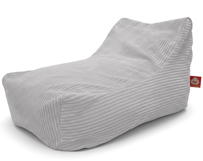 Whoober Bali – Lounge Zitzak – Grijs dik ribfluweel – Comfortabel & Duurzaam