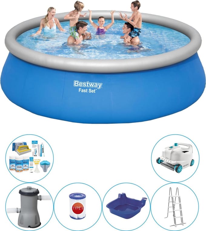 Fast Set Rond 457x122 cm - 7-delig - Zwembad Bundel