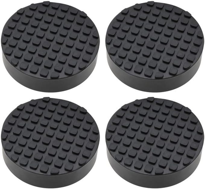 4Pcs Zwarte Rubber Auto Krik Pad Rubber Buffer Auto Reparatie Accessoires Hefplatform Pad Frame Beschermers Voor Auto Vloer Krik