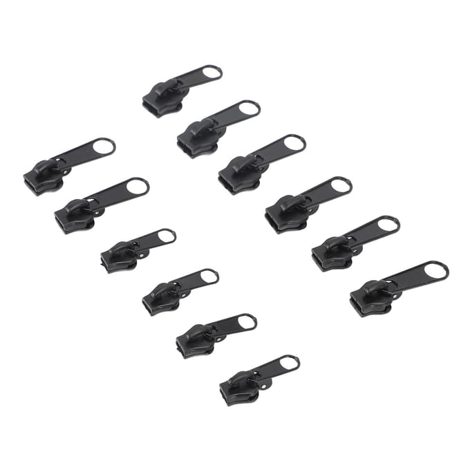 24 stuks Ritsreparatieset 3 maten Metalen rits schuifregelaar vervanging Afneembaar Multifunctioneel voor black