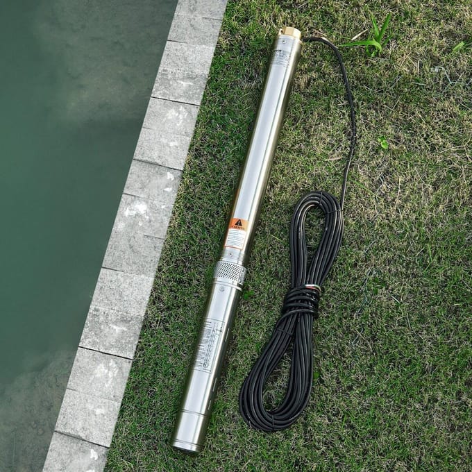 550W Dompelpomp voor Diepe Put Roestvrij Staal Waterpomp 174ft 100L/min