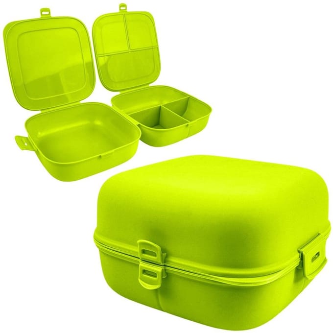 Lunchbox Lunchbox Split Groen 2x700 ml - Bento Box - Broodtrommel