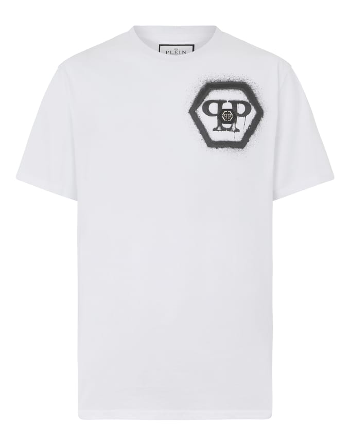 Round Neck T-Shirt Spray Hexagon