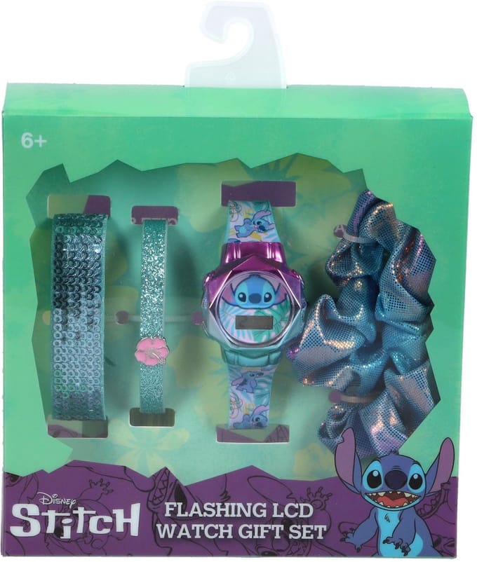 Accutime - LCD Stitch Horloge Met Accessoires