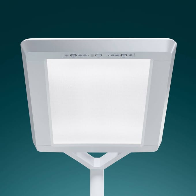 Waldmann LED vloerlamp Yara.single CCT, BT, PIR, zilver
