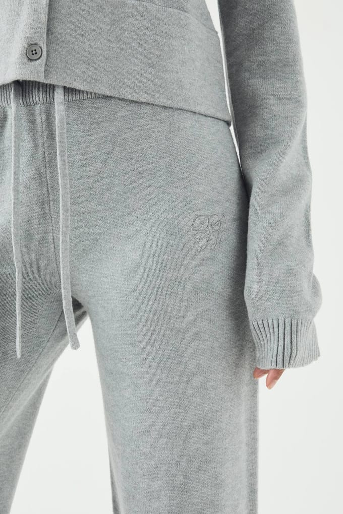 Dames DSGN Studio Gebreide Rechte Pijp Broek | Charcoal | Maat: 2XL