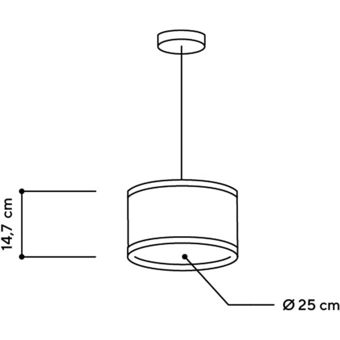 Almut von Wildheim ALMUT 2610 hanglamp Ø 25 cm, puur hooi