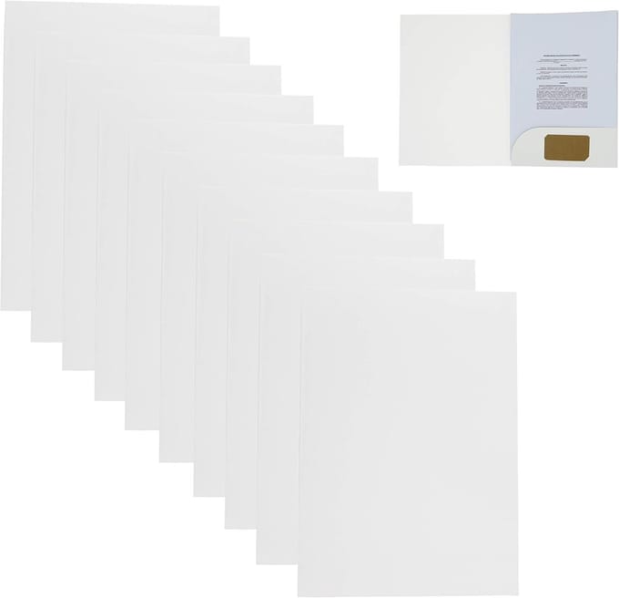 A4 Document Folder 320 g/m² Kraft Paper - Pack of 10 for School, University, Project, Office