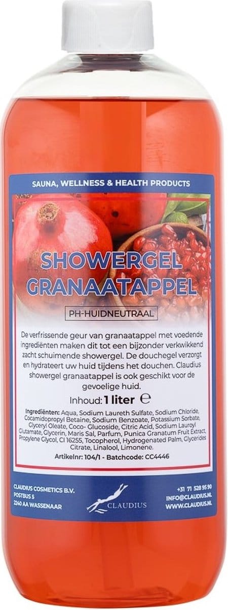 Claudius Douchegel Granaatappel 1 liter - Showergel