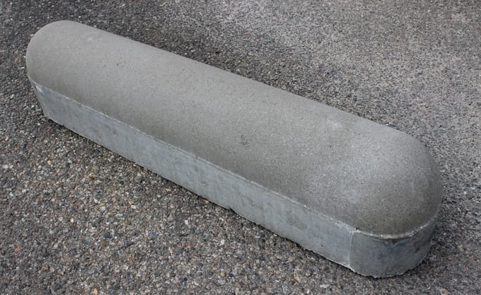 Parkeerstootband 20x20x100 dubbelzijdig grijs