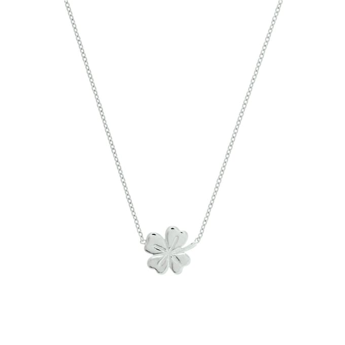 Zilveren klaver ketting - 1324661 - klaver collier