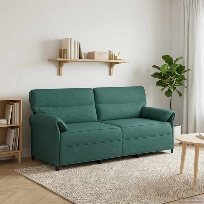 vidaXL - Bank - 100% - polyester - metalen - frame - MDF, - Multiplex