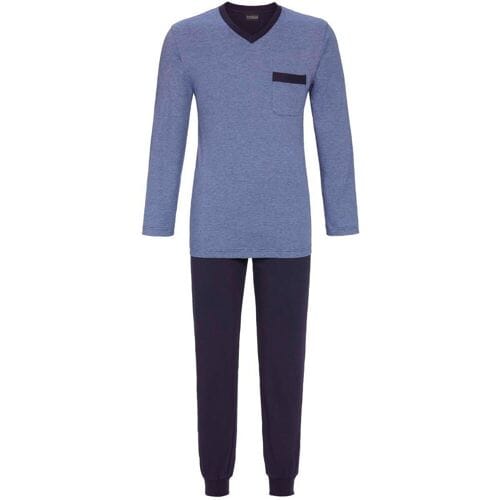 Ringella Blauwe heren pyjama katoen Blauw man M