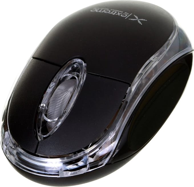 Extreme Wireless Muis Zwart 1000dpi