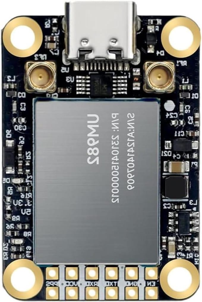 GPS RTK Module - Hoge Precisie Tracker - Nauwkeurig Positioneren - Centimeter Niveau - 26x38x7.6mm - Grijs