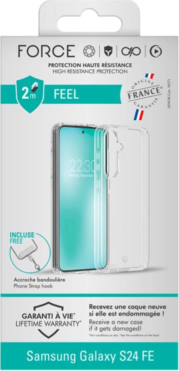 Force Case, Hoesje geschikt voor Samsung Galaxy S24 FE - Versterkt, Transparant