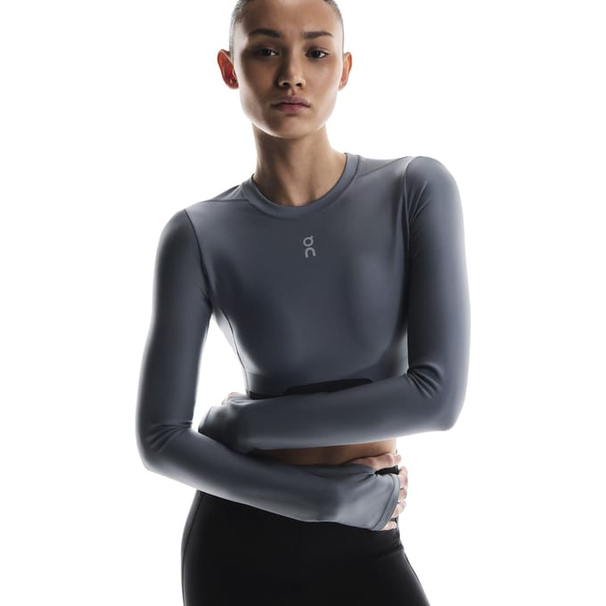 On Train Lg Sleeve Crop 1 W Rock Maat: S | Longsleeves Outlet | Dames | Grijs
