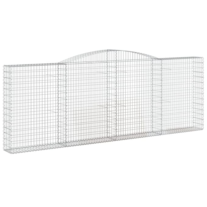 vidaXL - Schanskorf - gewelfd - 400x30x140/160 - cm - gegalvaniseerd - ijzer
