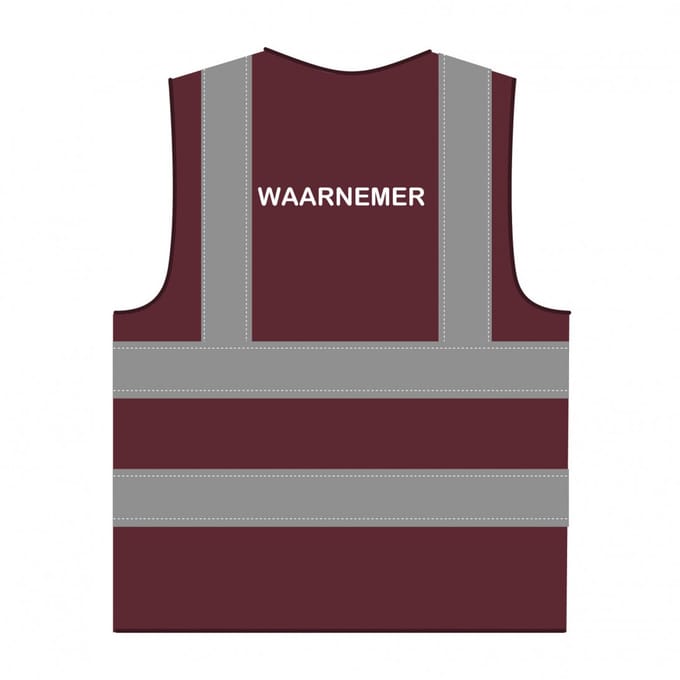 Waarnemer hesje RWS bordeauxrood