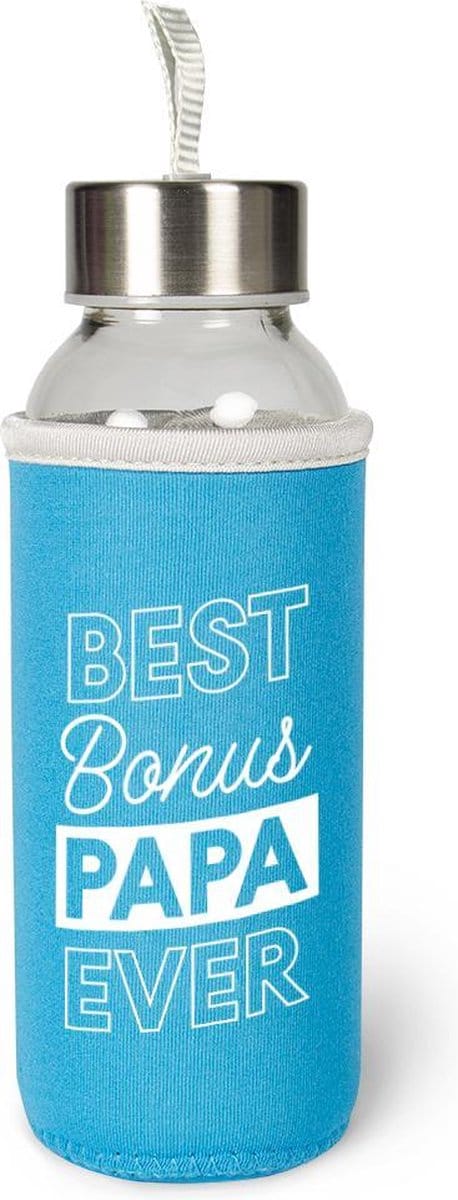 Bonus Papa Waterfles van glas met isolatie