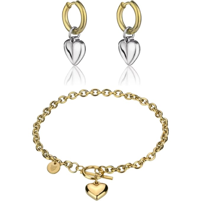 Rvs armband en oorbellen Marc Lauder Vitebro