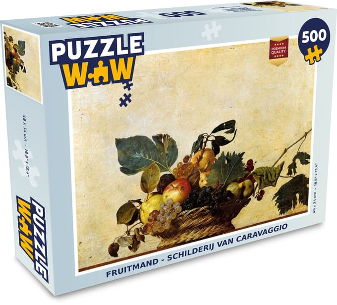 Puzzel Fruitmand - Schilderij van Caravaggio - Legpuzzel - Puzzel 500 stukjes