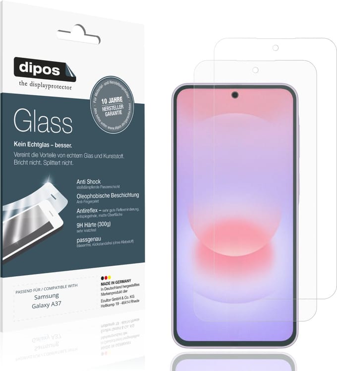 dipos – 2x Matte Pantserfolie geschikt voor Samsung Galaxy A37 | 9H Screenprotector