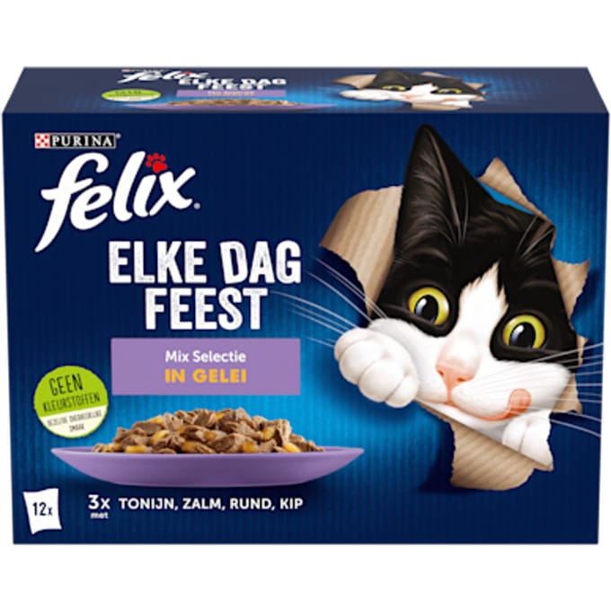 Felix Elke Dag Feest Mix Selectie in Gelei 12 x 85 gr