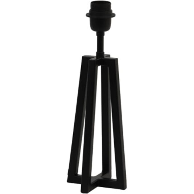 Light & Living Tafellamp Miley 31cm - Mat Zwart (excl. kap)