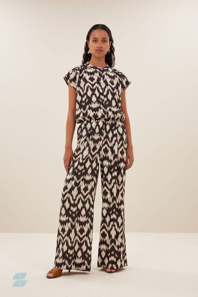 By-Bar Lode Brown Batik Blouse Brown Batik Größe: S | Jumpsuits Outlet | Damen | Braun