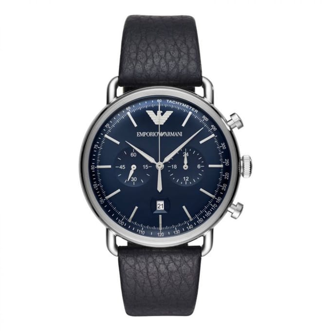 Emporio Armani Aviator Heren Horloge Blauw AR11105