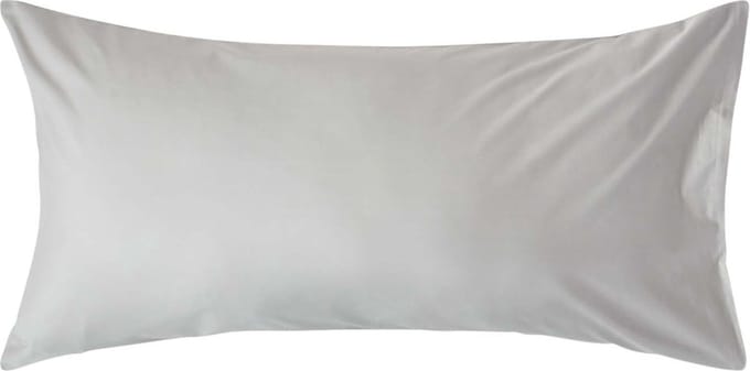 Homescapes Kussensloop 50x90 cm – Zilvergrijs – 100% Egyptisch Perkal Katoen – 200 TC
