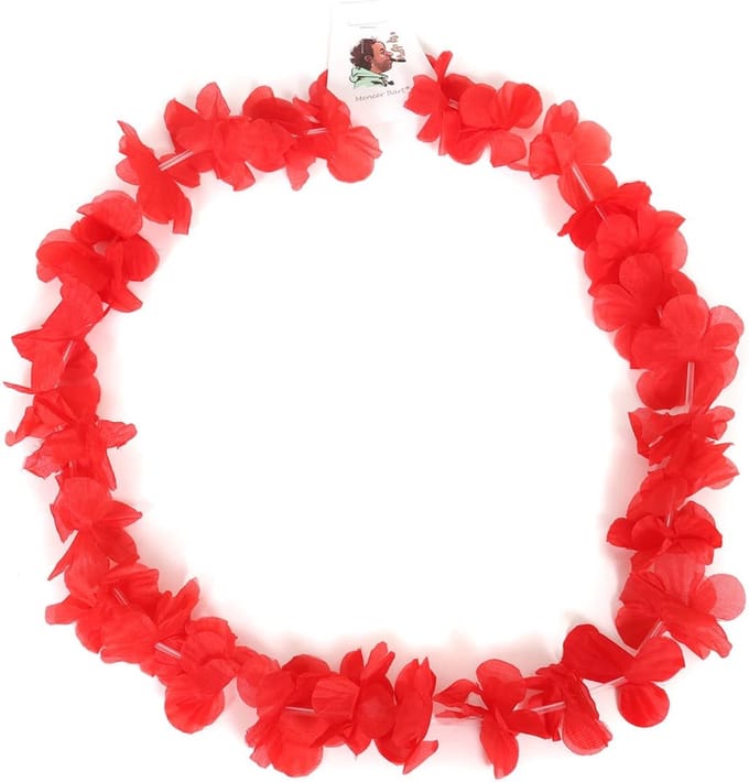 Hawaii Slinger Rood - bloemenkrans - tropical party