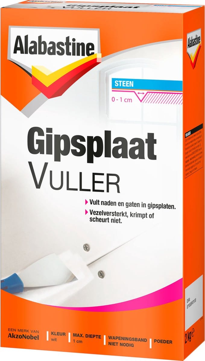 Alabastine gipsplaatvuller poeder - 2 kg
