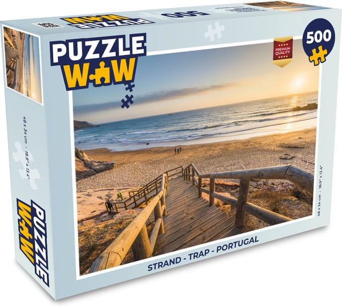 Puzzel Strand - Trap - Portugal - Legpuzzel - Puzzel 500 stukjes