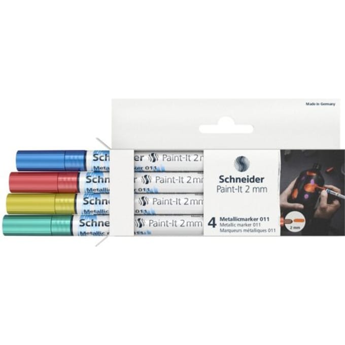 Schneider metallic marker - Paint-It 011 - lijnbreedte 2mm - 4 stuks - S-ML01111502