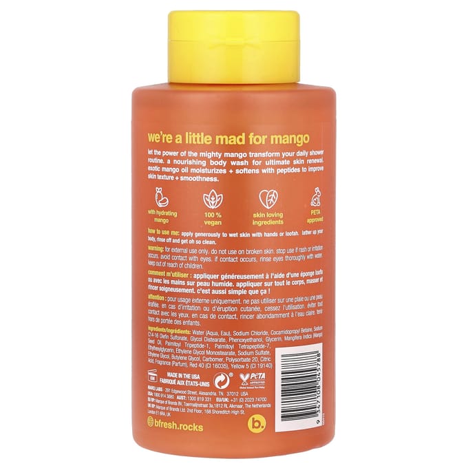 b.fresh, Il faut être deux pour Mango, Mighty Mango, 16 fl oz (473ml) brown