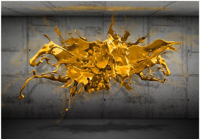 Fotobehang - Yellow Splash.