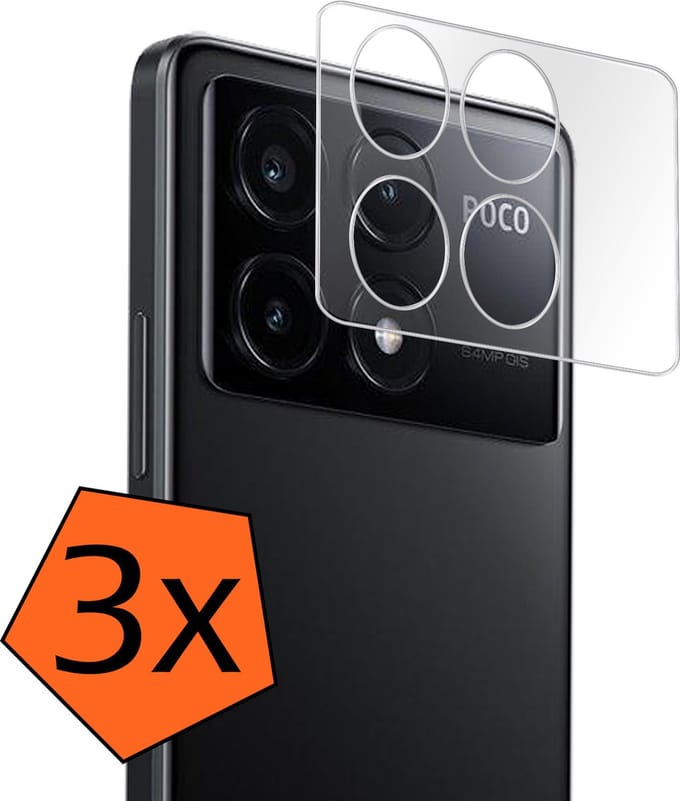 Camera Lens Protector - 3 Stuks - Geschikt voor Xiaomi Poco X6 Pro - Camera Screenprotector - Gehard Glas - Beschermglas - Tempered Glass - Screen Protector
