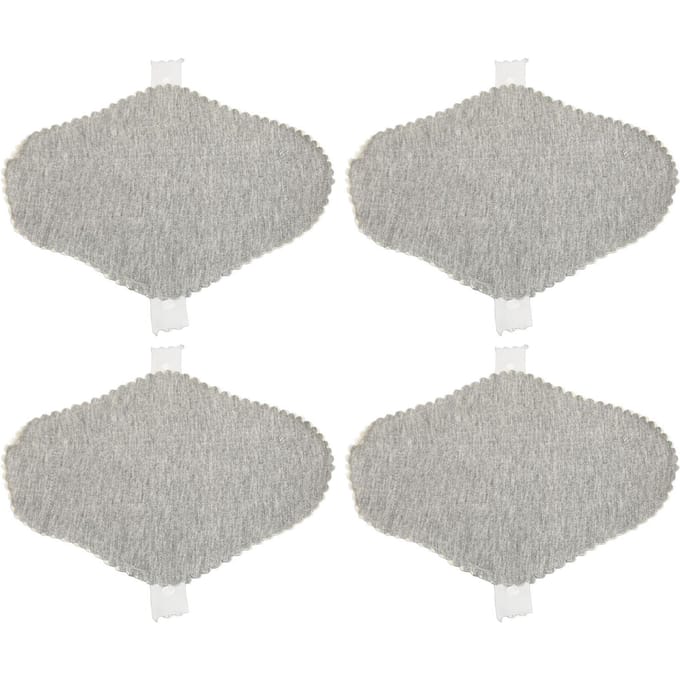 4 stuks Stoffen Inlegkruisjes Grafeen Waterabsorptie Ademend Lekvrij Wasbaar Herbruikbaar M white