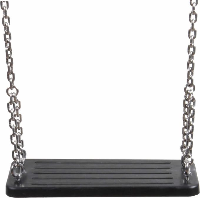Swingking Schommelzitje Rubber Zwart En Ijzeren Ketting