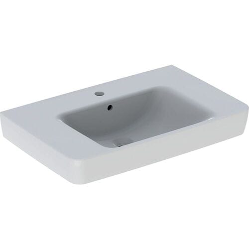 Geberit Renova Plan washbasin 75 cm with shelf, center tap hole and overflow 501.694.00.1