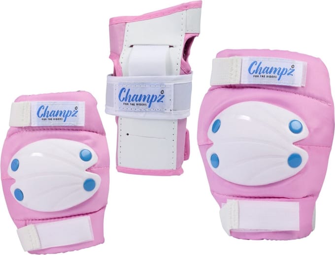 Champz Skate Beschermset – Kinderen – Roze/Blauw – Large (39-42 EU)
