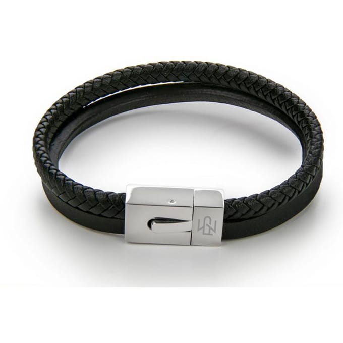 Paul McNeal MB0025SB Lederen Armband Lengte 21cm