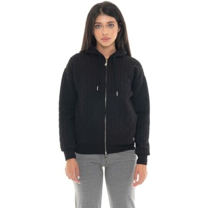 Capuchon sweaters Leone 1947 Woman Hoody Full Zip Braid
